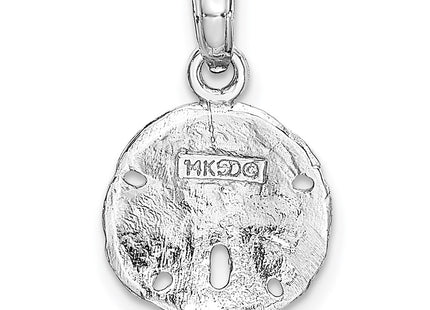 14K white gold pendant, another view