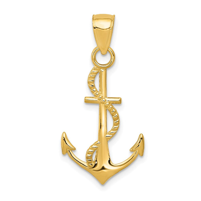 14k Yellow Gold Pendants Style K5395 - Classique Jewelry Inc.