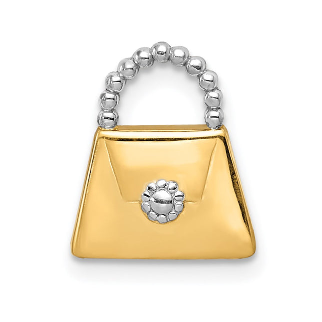 14k Yellow & Rhodium Pendants Style K5426 - Classique Jewelry Inc.
