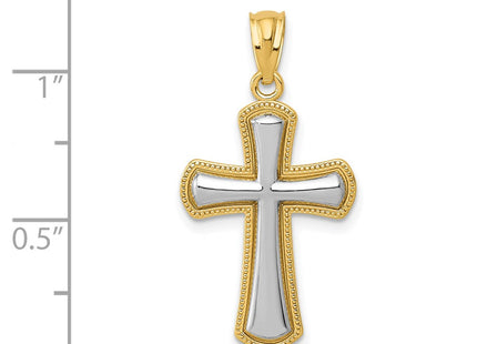 14k Yellow & Rhodium Pendants Style K5446 - Classique Jewelry Inc.