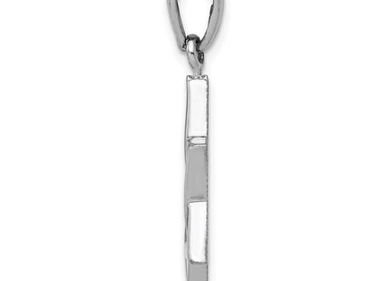 14K white gold star pendant, alternate view