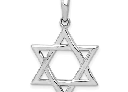 14K white gold star pendant