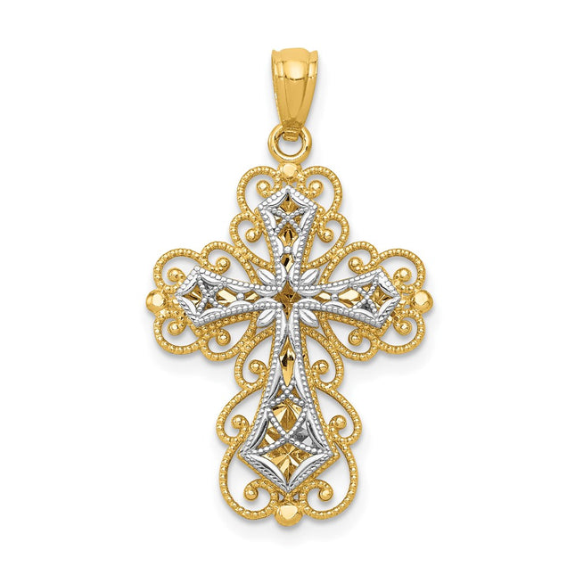 14k Two-tone Pendants Style K5454 - Classique Jewelry Inc.