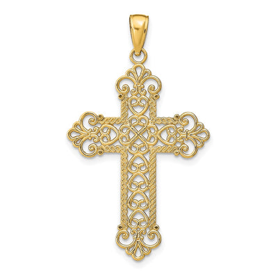 14K gold cross pendant