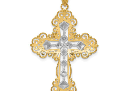 14k Yellow & Rhodium Pendants Style K5458 - Classique Jewelry Inc.