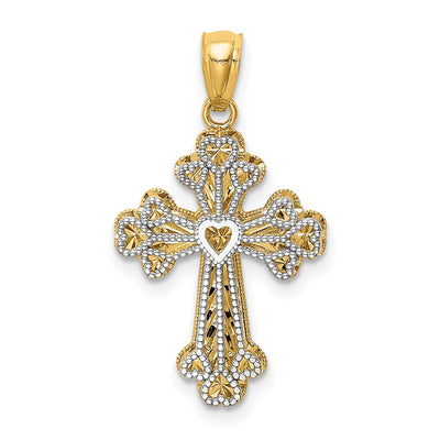 14K gold cross pendant