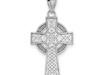 14k White Gold Celtic Cross Pendant (Style K5516)