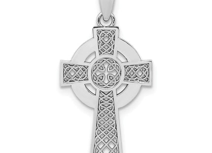 14k White Gold Celtic Cross Pendant (Style K5516)