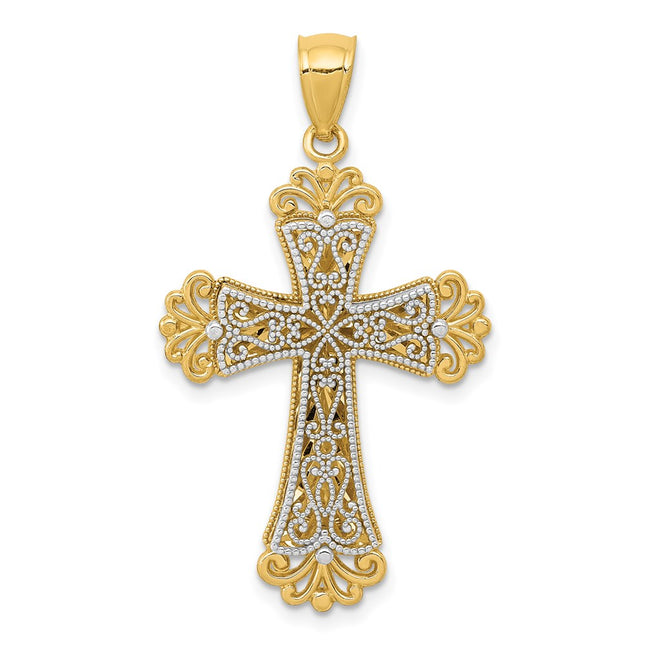 14k Two-tone Pendants Style K5521 - Classique Jewelry Inc.