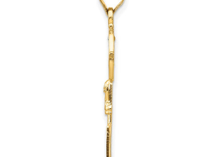 14k Yellow & Rhodium Pendants Style K5532 - Classique Jewelry Inc.