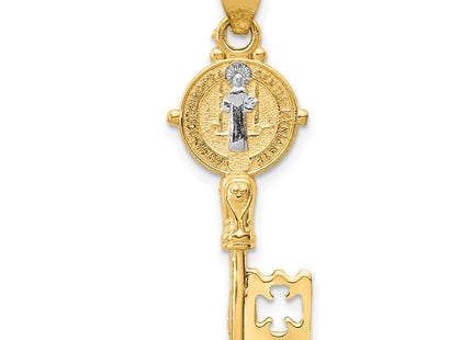 14k Yellow & Rhodium Pendants Style K5532 - Classique Jewelry Inc.