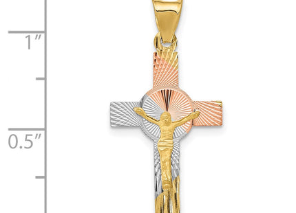 14k Yellow & Rhodium Pendants Style K5545 - Classique Jewelry Inc.