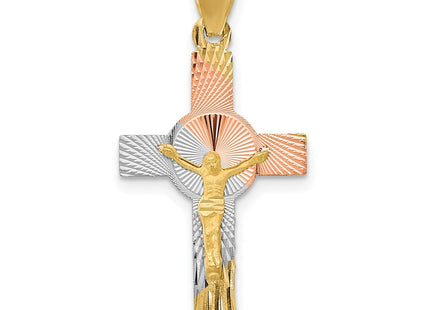 14k Yellow & Rhodium Pendants Style K5545 - Classique Jewelry Inc.