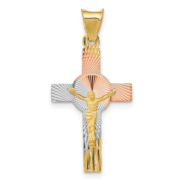 14k Yellow & Rhodium Pendants Style K5545 - Classique Jewelry Inc.