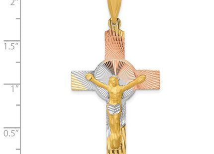 14k Yellow & Rhodium Pendants Style K5546 - Classique Jewelry Inc.