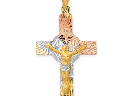 14k Yellow & Rhodium Pendants Style K5546 - Classique Jewelry Inc.