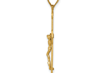 14k Polished Crucifix Pendant, 39 x 20mm