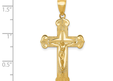 14k Polished Crucifix Pendant, 39 x 20mm