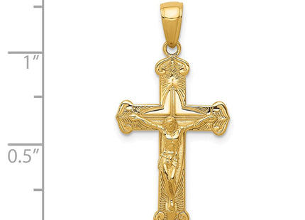 14K gold crucifix pendant, another view