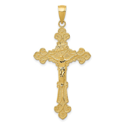 14K gold fleur de lis pendant