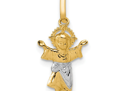 14k Yellow & Rhodium Pendants Style K5583 - Classique Jewelry Inc.