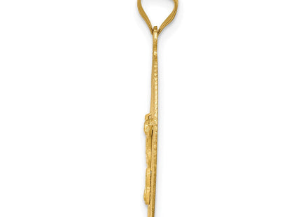 14K gold oval pendant, alternate view