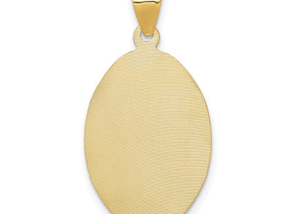 14K gold oval pendant, further view