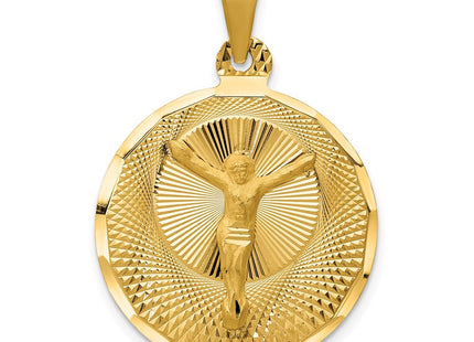 14K gold circle pendant