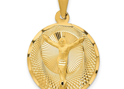 14K gold circle pendant