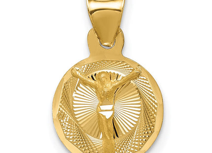 14K gold circle pendant
