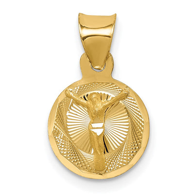 14K gold circle pendant