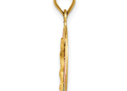 14k Yellow & Rhodium Pendants Style K5623 - Classique Jewelry Inc.