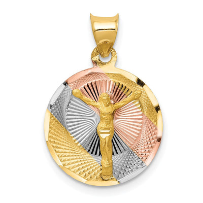 14K gold circle pendant