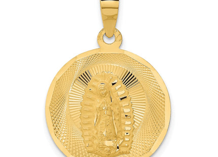 14K gold circle pendant
