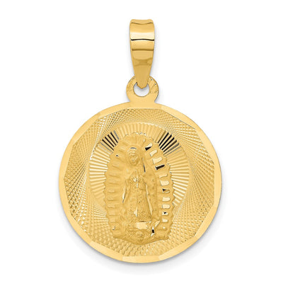 14K gold circle pendant