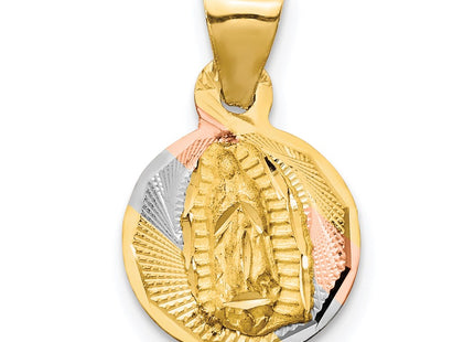 14k Yellow & Rhodium Pendants Style K5627 - Classique Jewelry Inc.