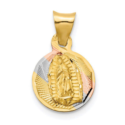 14K gold circle pendant