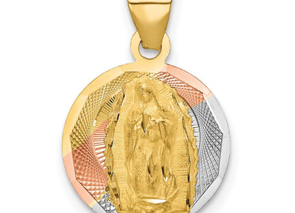 14K gold circle pendant