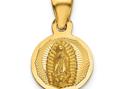 14K gold circle pendant