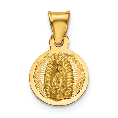 14K gold circle pendant