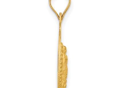 14K Polished D/C Lady Of Guadalupe Circle Pendant, 24 x 16.75mm