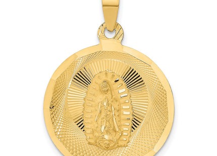 14K gold circle pendant