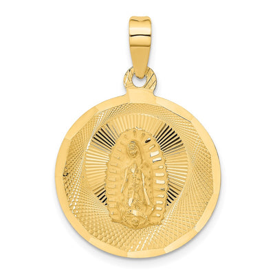 14K gold circle pendant