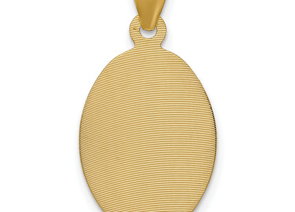 14K Polished D/C Lady Of Guadalupe Oval Pendant, 20 x 13.02mm