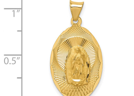 14K gold oval pendant, another view