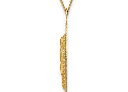 14K gold oval pendant, alternate view