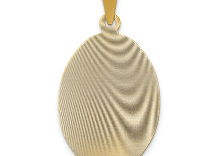 14K Polished D/C Lady Of Guadalupe Oval Pendant, 34 x 18mm