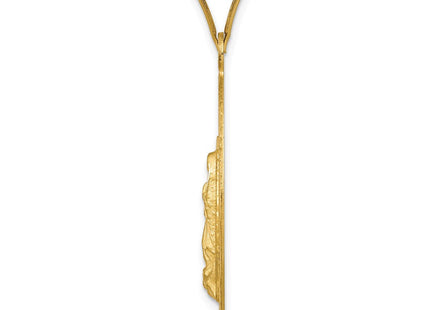 14K Polished D/C Lady Of Guadalupe Oval Pendant (Style K5636)