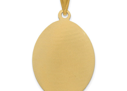 14K Polished D/C Lady Of Guadalupe Oval Pendant (Style K5636)