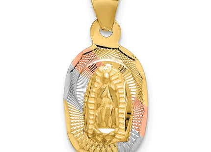 14K gold oval pendant